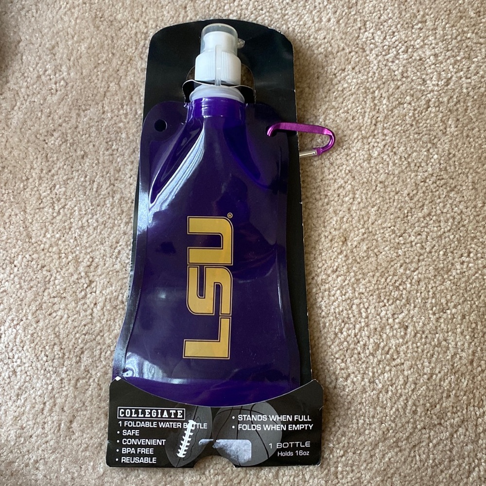 LSU Foldable water bottle - Picture 1 of 2